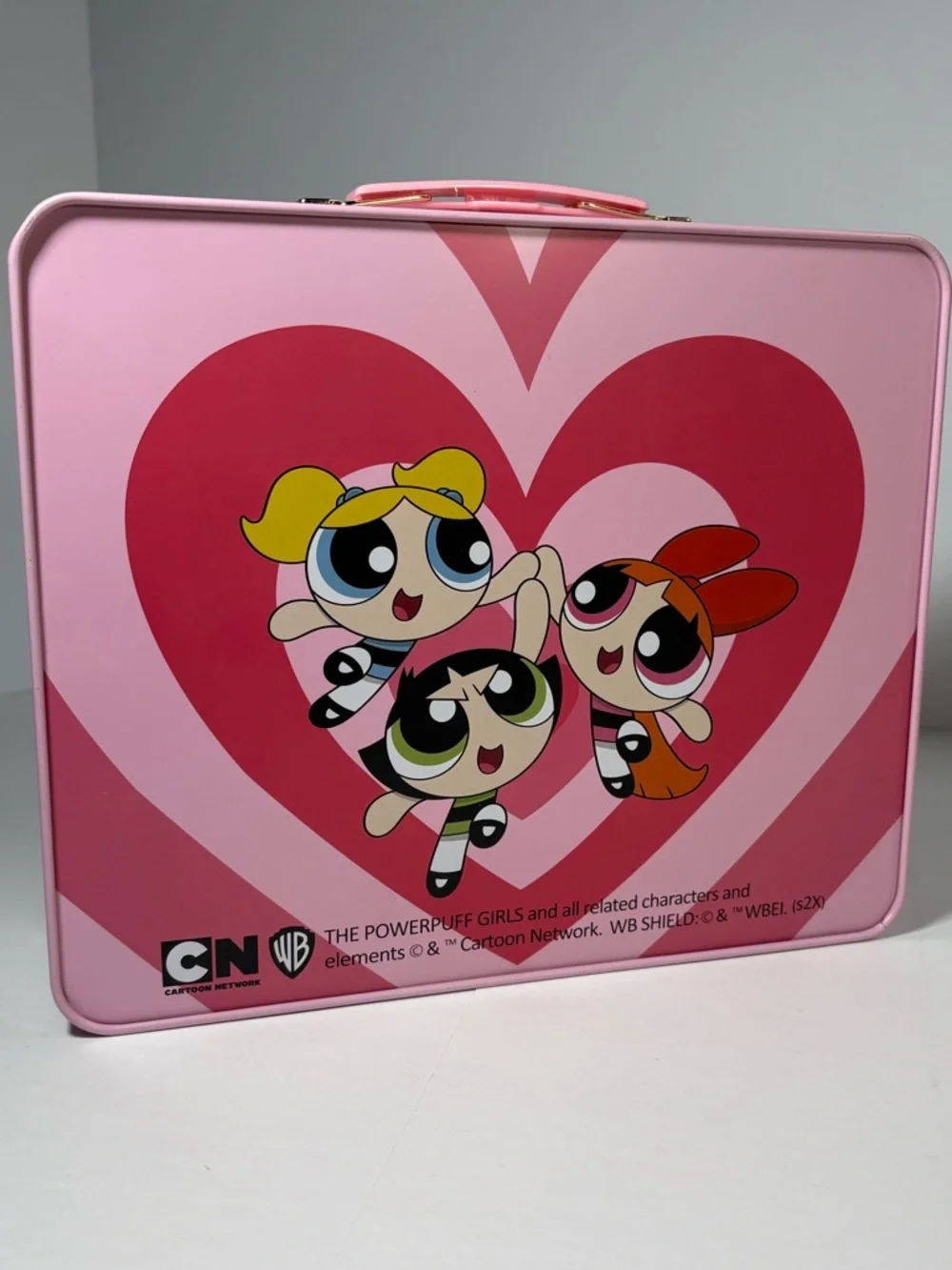 Truly Beauty Powerpuff Girls Tin Lunch Box Collector Case CN Y2K Pink Heart